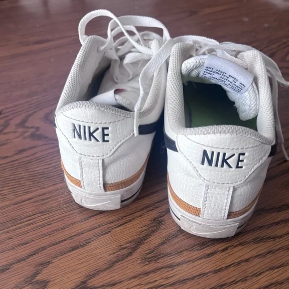 Nike White and Brown Casual Sneakers - Picture 3 of 6